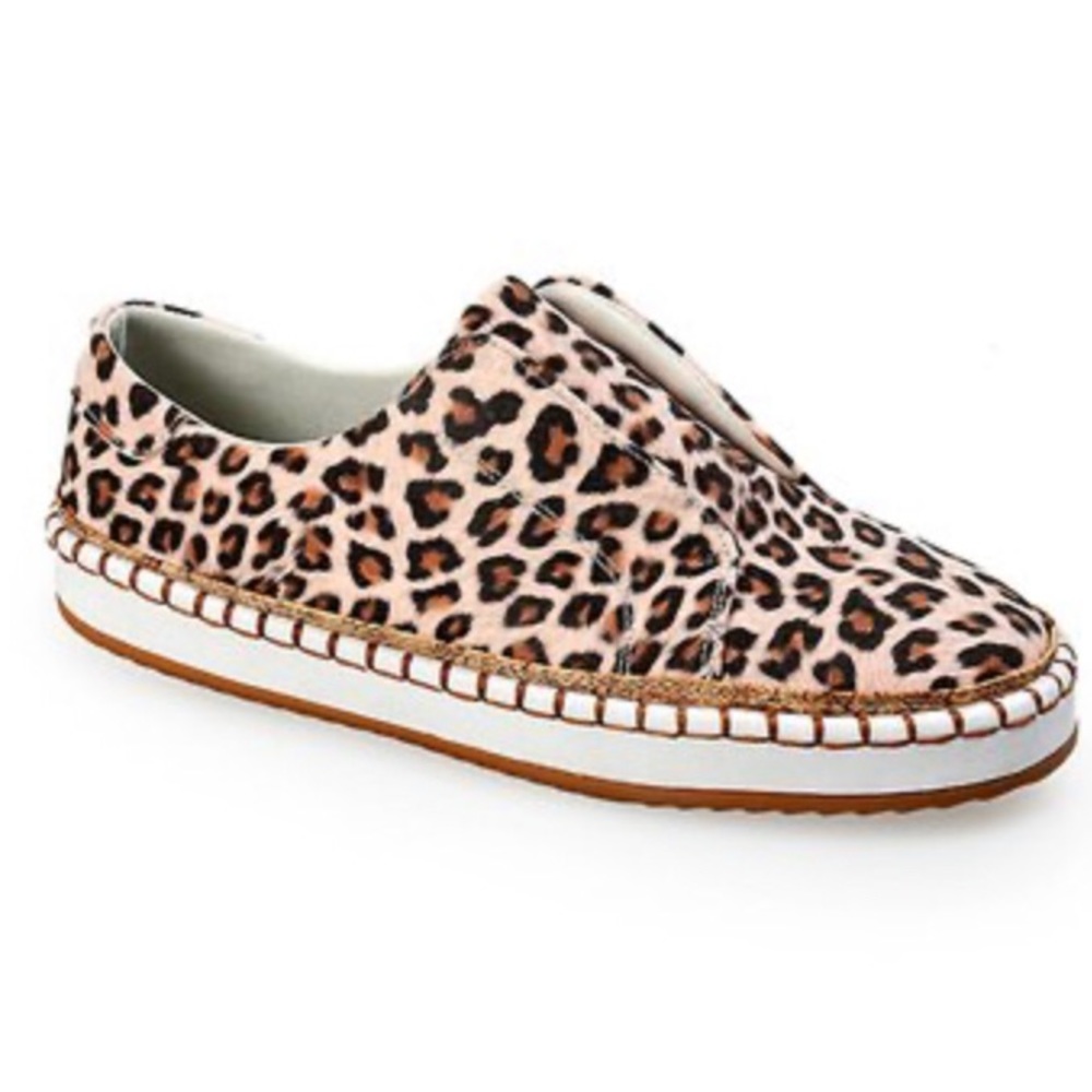 Pink Animal Print Slip On Shoes - Size 9